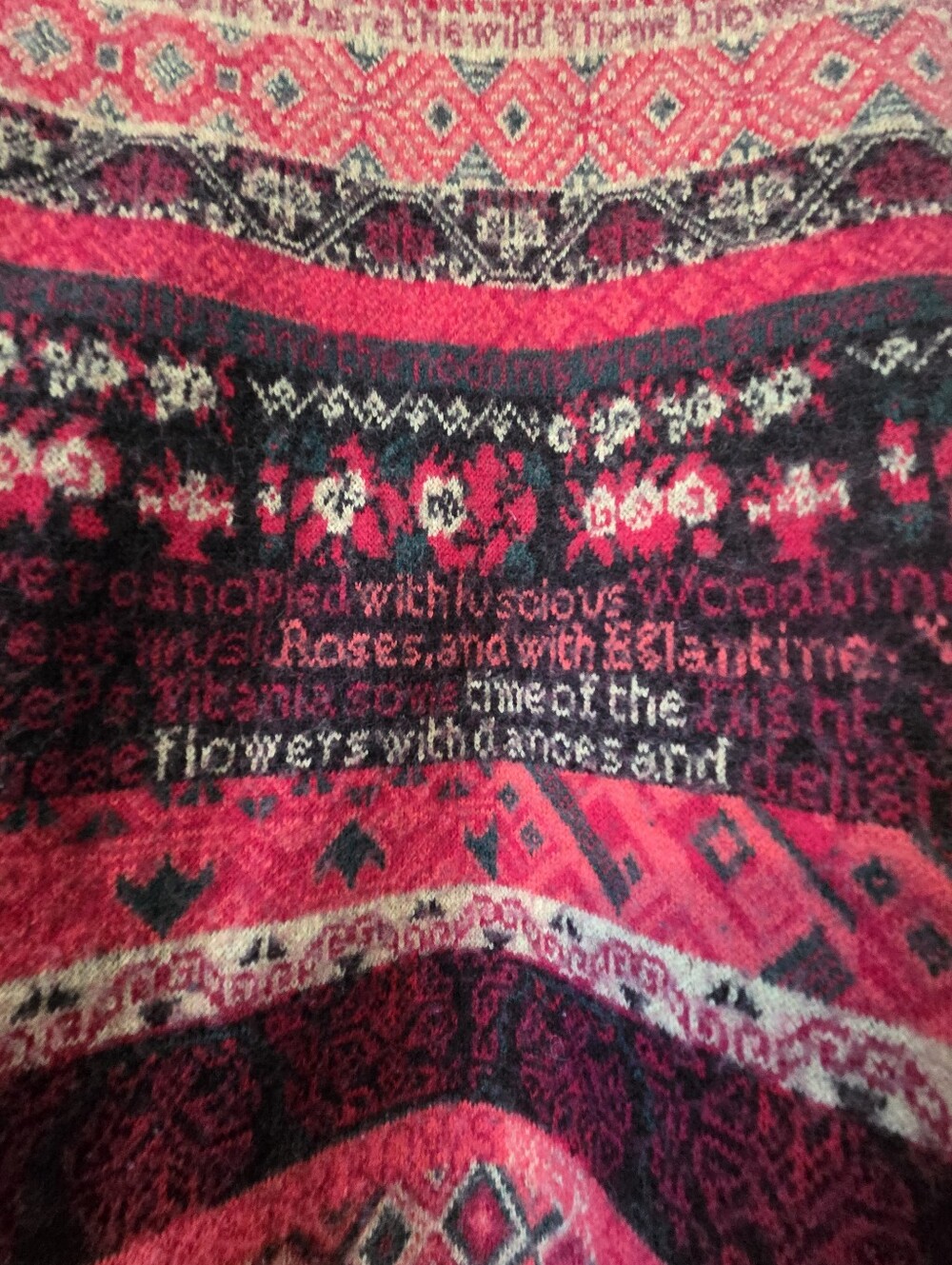 Olsen Red Patterned Button-Front Sweater Vest - Picture 5 of 8